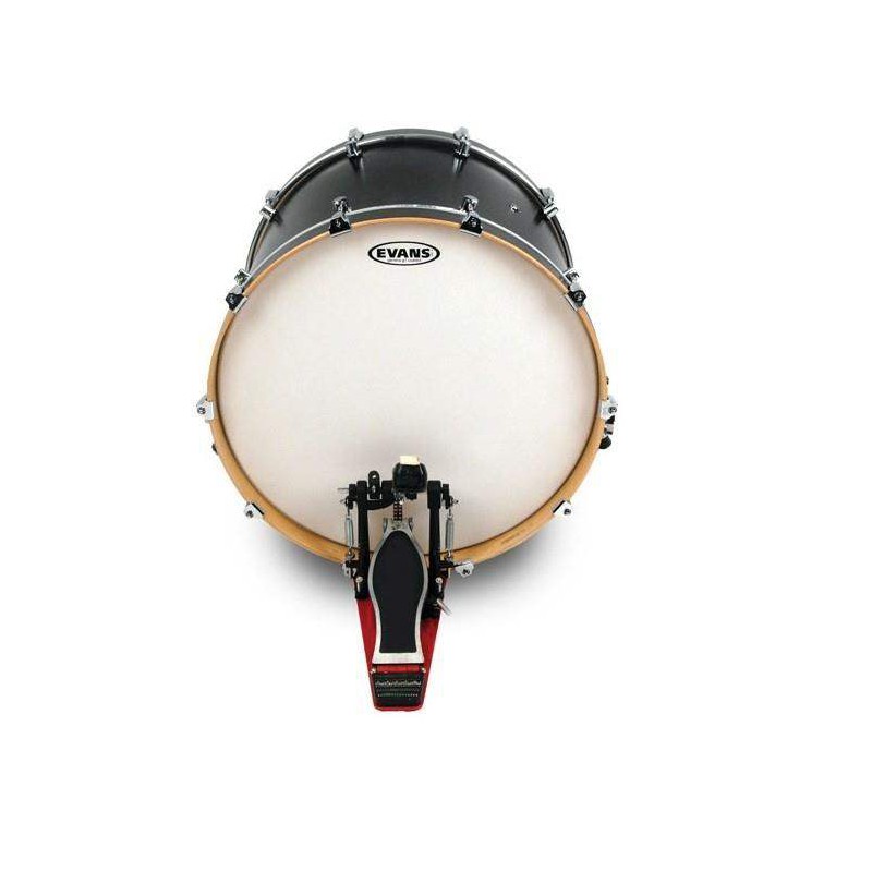 Parche batidor para bombo de 16" Evans G1 Genera BD16G1CW de una capa de 10 mil blanco rugoso.