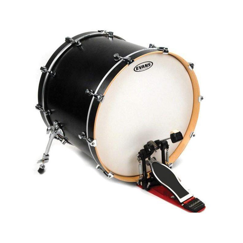 Parche batidor para bombo de 16" Evans G1 Genera BD16G1CW de una capa de 10 mil blanco rugoso.