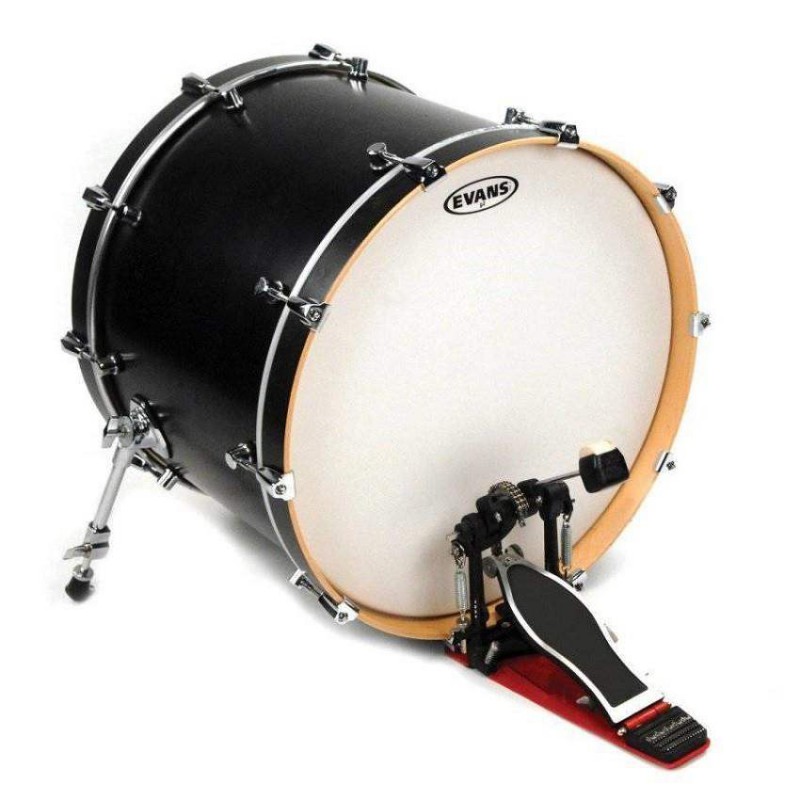 Parche batidor para bombo de 22" Evans Genera G2 BD22G2CW de dos capas de 7 mil blanco rugoso.