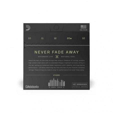 comprar Juego para Banjo de 5 Cuerdas d'Addario XTJ1020 XT Banjo Stainless Steel, calibre custom fino, 10-20.