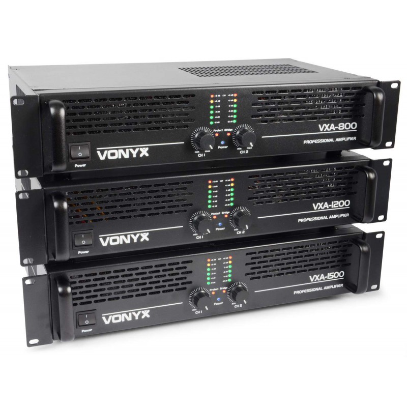 Etapa de Potencia Vonyx VXA-1500 de 1500 Watts a 4 Ohms, 2x750W.
