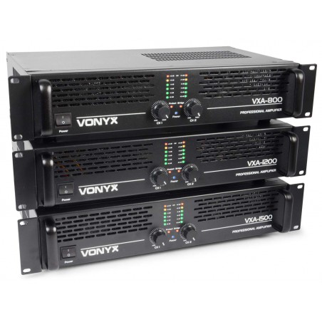 Etapa de Potencia Vonyx VXA-1500 de 1500 Watts a 4 Ohms, 2x750W.