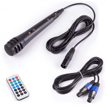 VONYX VPS122A Set 800 Watts con Tripodes, Cables,Microfono,USB,MP3