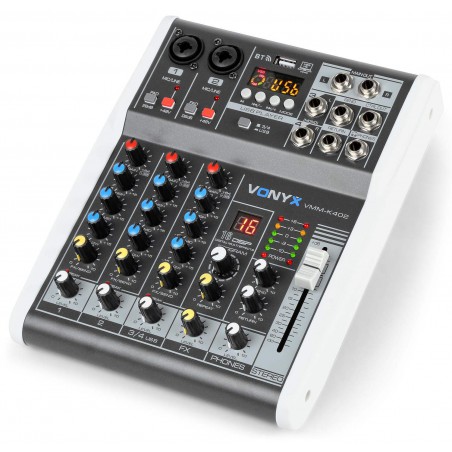 VONYX VMM-K402, mesa mezclas 4 canales con DSP efectos,MP3,BT.