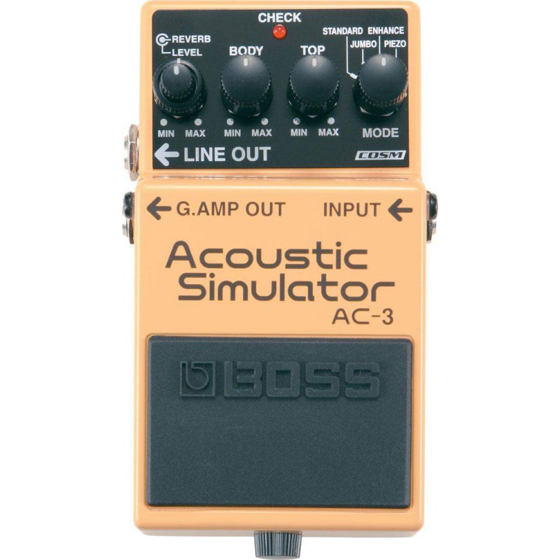Pedal AC-3 Acoustic Simulator para transformar cualquier guitarra eléctrica en una fenomenal guitarra acústica.