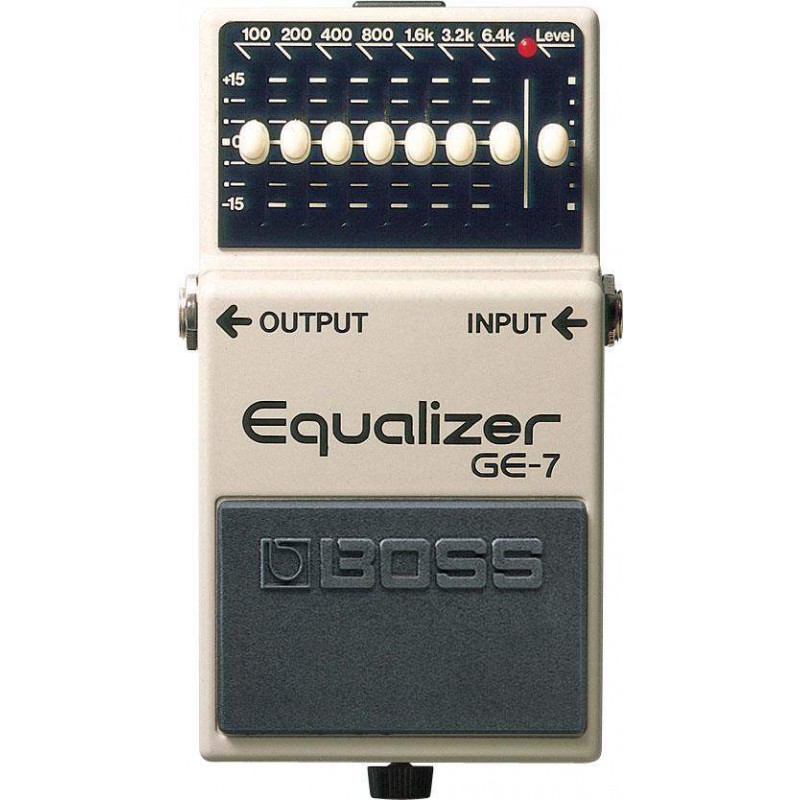 El Boss GE-7 es un pedal que da forma a su sonido y elimina el feedback con siete bandas de ecualización.