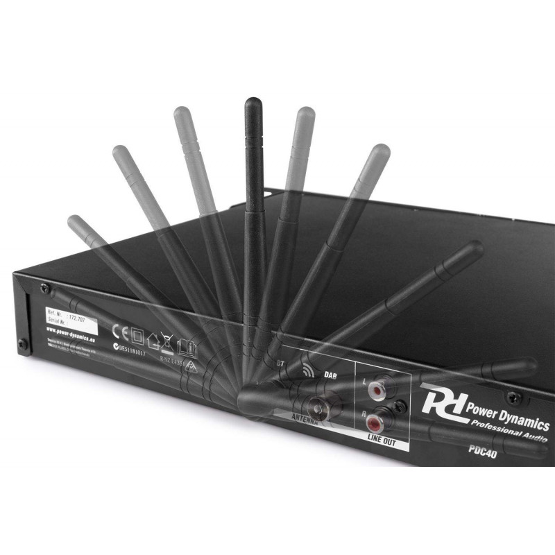 POWER DYNAMICS PDC40 Reproductor multimedia DAB+/Tuner /FM,Puerto USB/ Bluetooth, Pantalla LCD