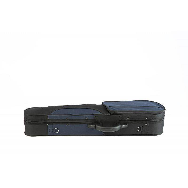 Estuche de Violin 1/4 Rapsody CSV002A con forma, forrado con lona Oxford con gran bolsillo exterior para partituras.