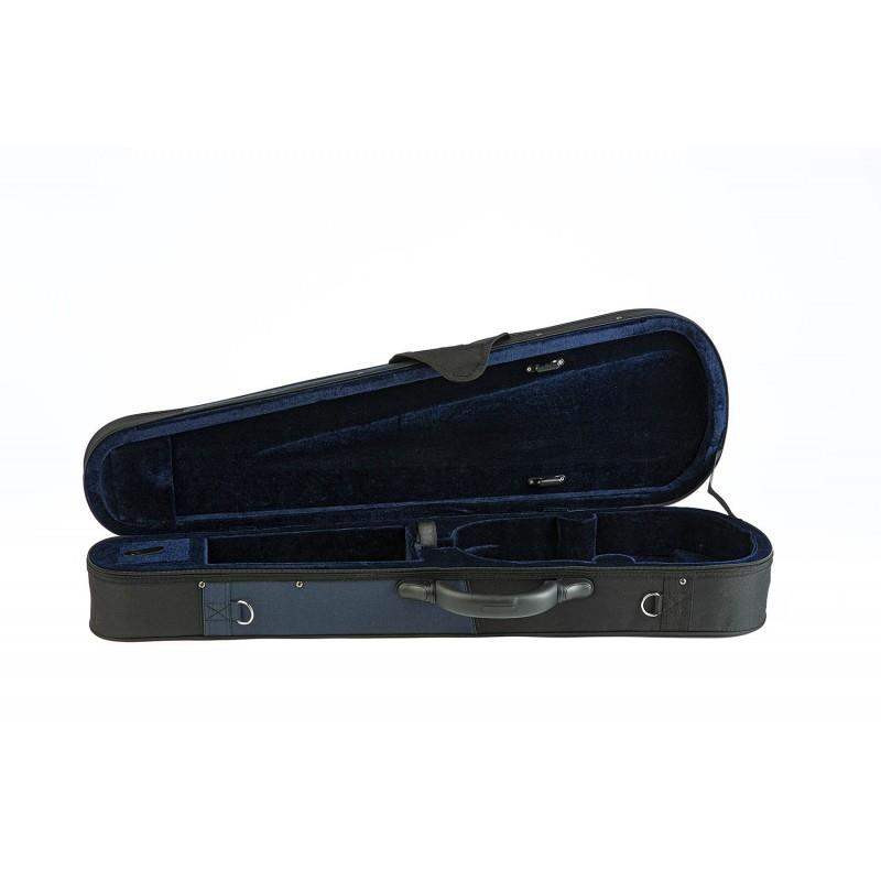 Estuche de Violin 1/4 Rapsody CSV002A con forma, forrado con lona Oxford con gran bolsillo exterior para partituras.