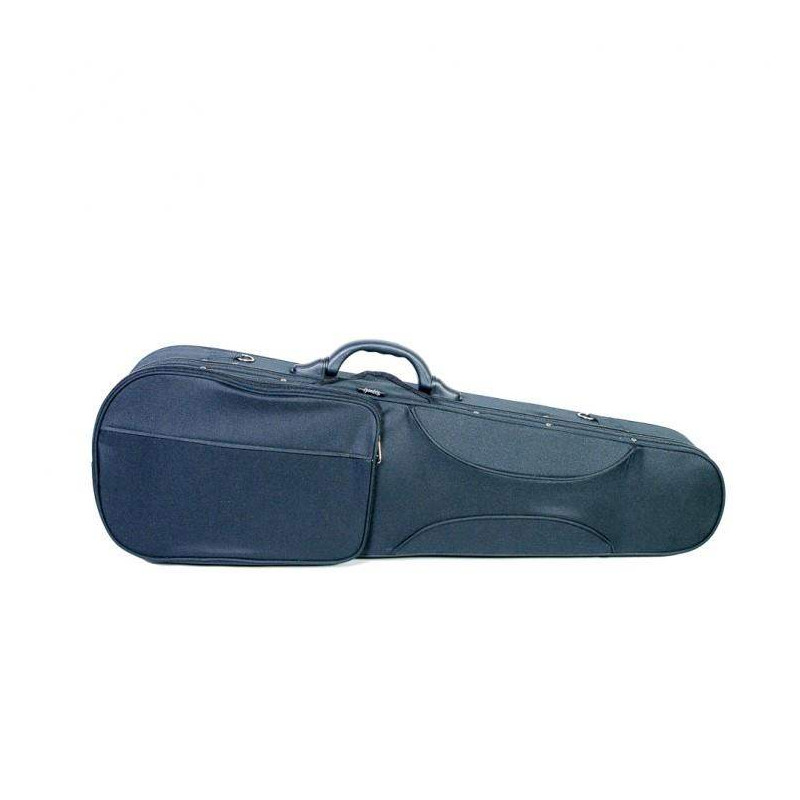 Estuche de Violin 1/2 Rapsody CSV002A con forma, forrado con lona Oxford con gran bolsillo exterior para partituras.