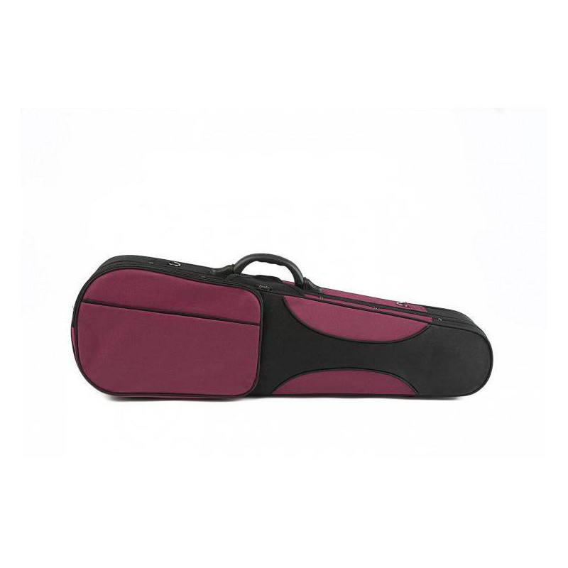 Estuche de Violin 1/2 Rapsody CSV002A con forma, forrado con lona Oxford con gran bolsillo exterior para partituras.