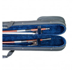 Estuche para 1 ó 2 arcos de Contrabajo de tipo alemán o francés Rapsody 250 recubierto exterior de lona y con bandolera.