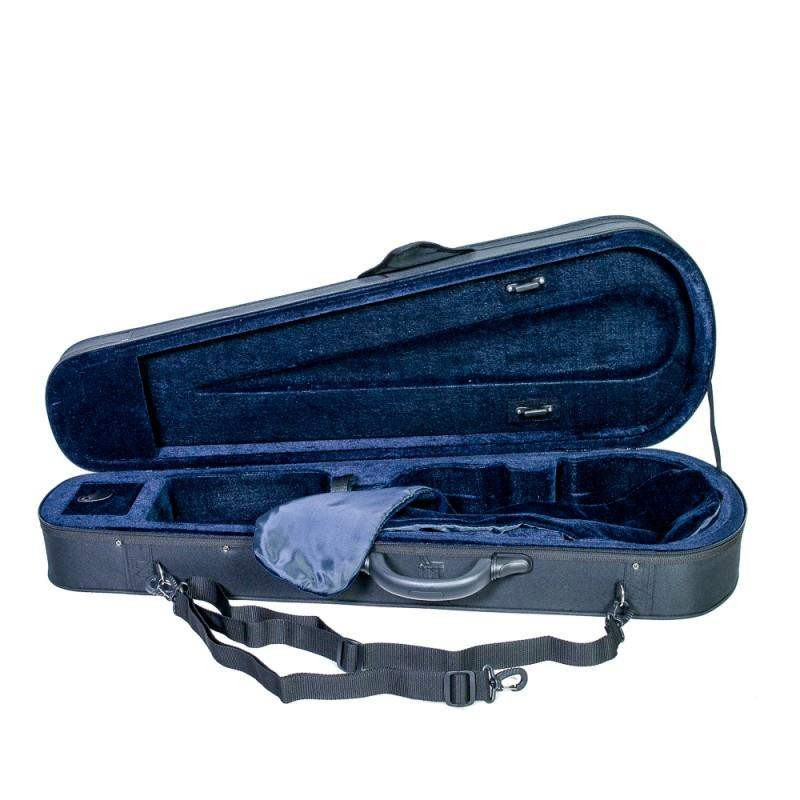 Estuche para viola 16,5" CSL002A de forma forrado en lona Oxford. Estuche básico pero de buena calidad.