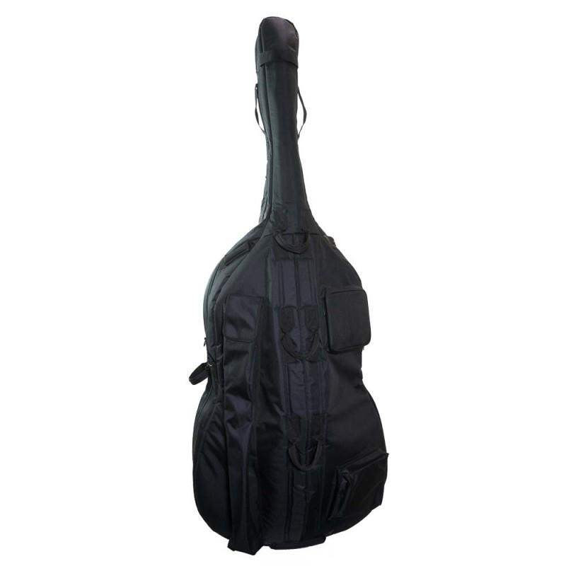 Funda Contrabajo 4/4 Rapsody 1539 de loneta impermeable con correas tipo bandolera.