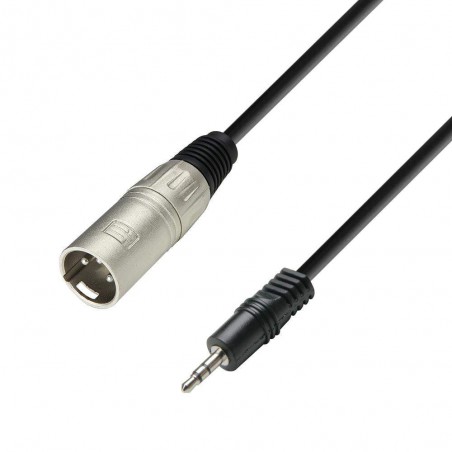 comprar Cable Minijack a XLR Adam Hall K3BWM0300, Minijack estéreo a XLR macho de 3 m de longitud, calidad 3 estrellas.