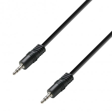Cable de audio Adam Hall K3WW0060 Minijack estéreo a Minijack estéreo de 0.6 m de longitud, calidad 3 estrellas.