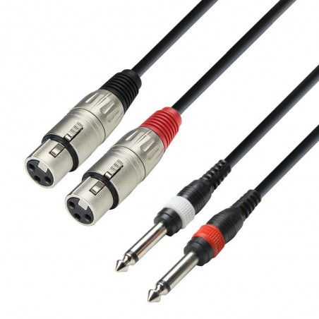 Compra Cable 2x XLR - 2x Jack 3m K3TFP0300 online | MusicSales