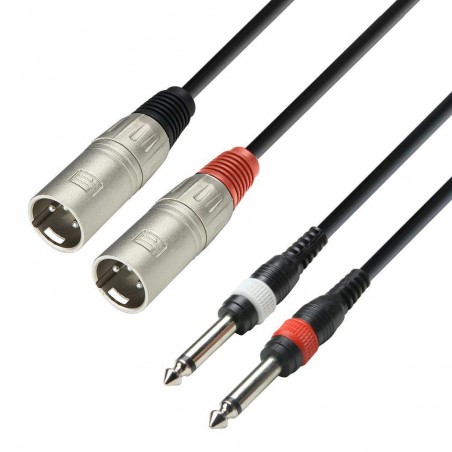 Compra Cable 2x XLR - 2x Jack 6m K3TMP0600 online | MusicSales