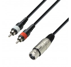 Cable XLR - 2x RCA 1m K3YFCC0100 
                                