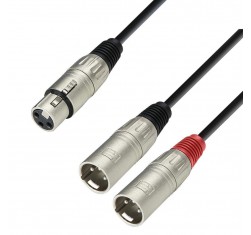 Cable XLR - 2x XLR 1m K3YFMM0100 
                                
