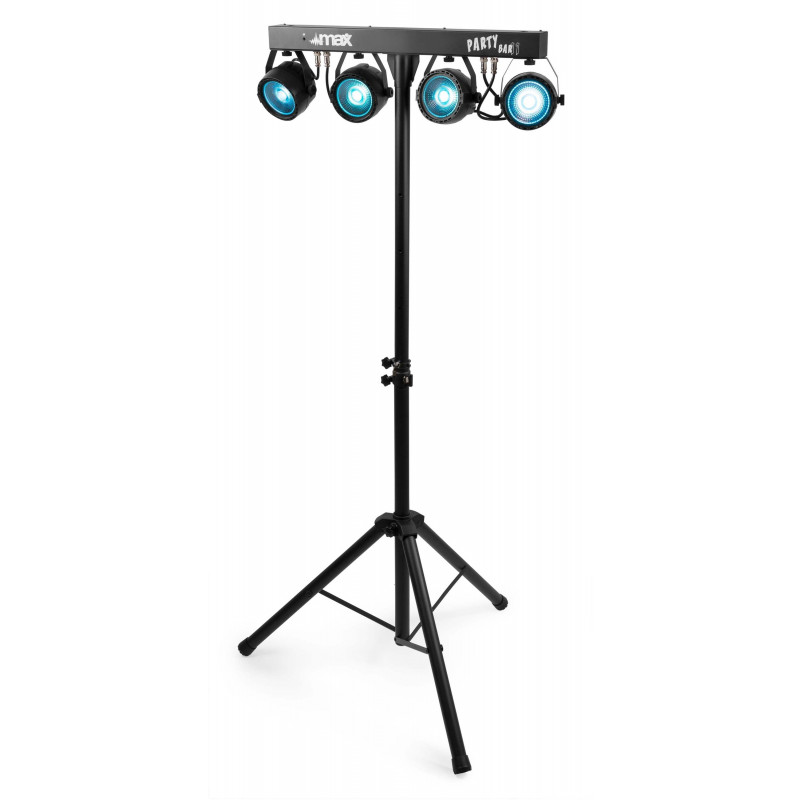 MAX PartyBar 11 Kit , Equipo iluminación de 4 focos tipo COB de 20 W