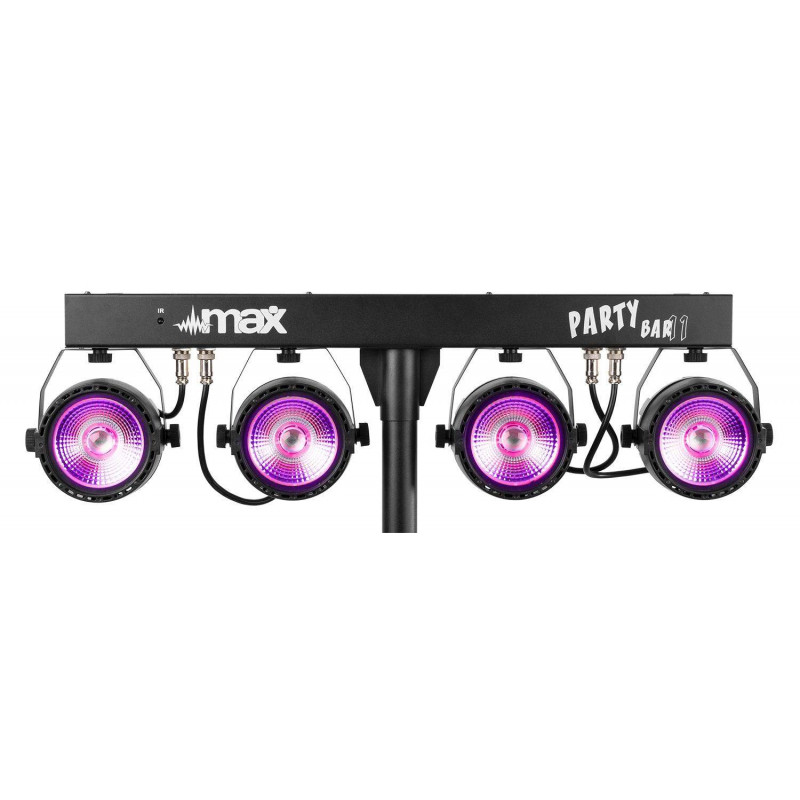 MAX PartyBar 11 Kit , Equipo iluminación de 4 focos tipo COB de 20 W