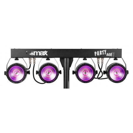 MAX PartyBar 11 Kit , Equipo iluminación de 4 focos tipo COB de 20 W