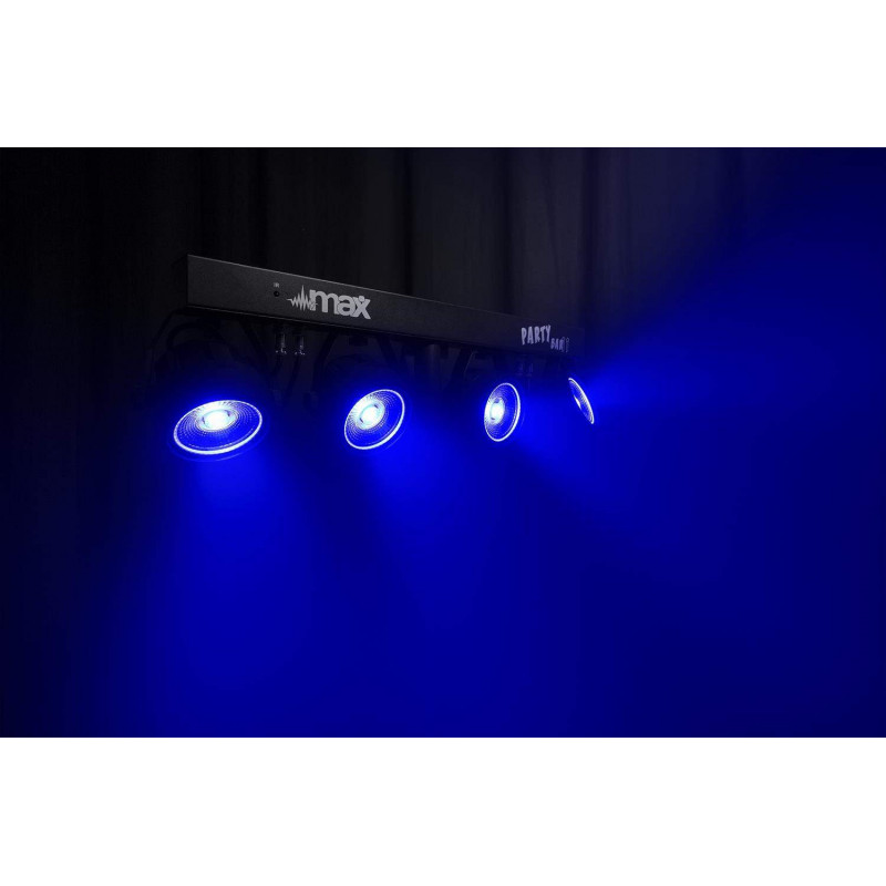 MAX PartyBar 11 Kit , Equipo iluminación de 4 focos tipo COB de 20 W