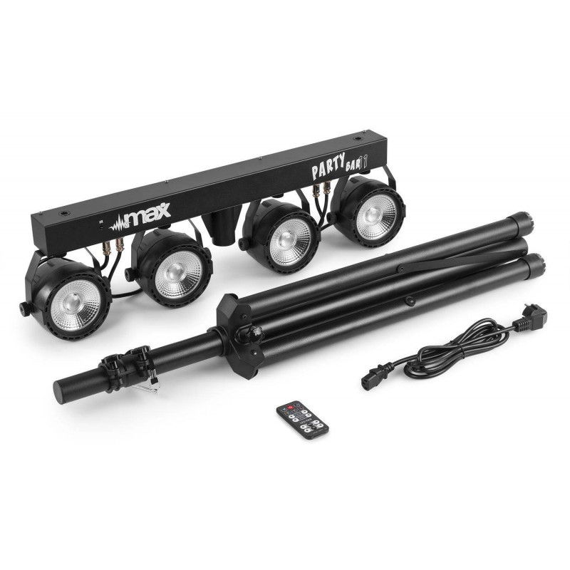 MAX PartyBar 11 Kit , Equipo iluminación de 4 focos tipo COB de 20 W