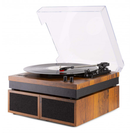 FENTON RP165 Plato giradiscos con amplificación y Bluetooth, 2 altavoces de 50 Watts.