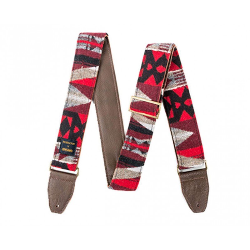 Correa Dunlop para Guitarra o Bajo Pendleton PWM-02 Wool La Paz Scarlet.