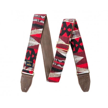 Correa Dunlop para Guitarra o Bajo Pendleton PWM-02 Wool La Paz Scarlet.