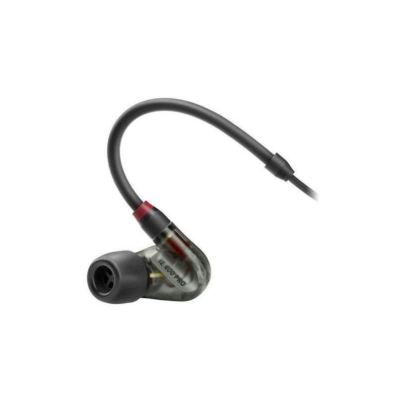 Auriculares dinámicos e intraaurales para monitoreo con sonido estudio Sennheiser IE400 Pro en acabado Smoky Black.