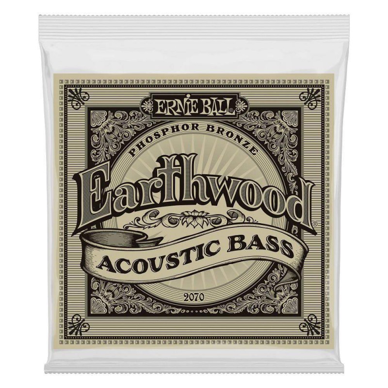 comprar Juego de cuerdas para Bajo Acústico Ernie Ball Earthwood Phosphor Bronze con calibres 45-55-80-95.