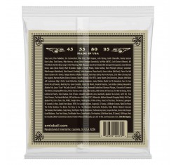 comprar Juego de cuerdas para Bajo Acústico Ernie Ball Earthwood Phosphor Bronze con calibres 45-55-80-95. 2