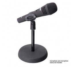 Soporte de micrófono de sobremesa Adam Hall S8BB, muy estable y con una altura de 17,5cm. 2