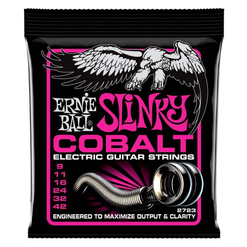 Juego de cuerdas para Guitarra Eléctrica ERNIE BALL Super Slinky Cobalt Wound 2723 9-42.