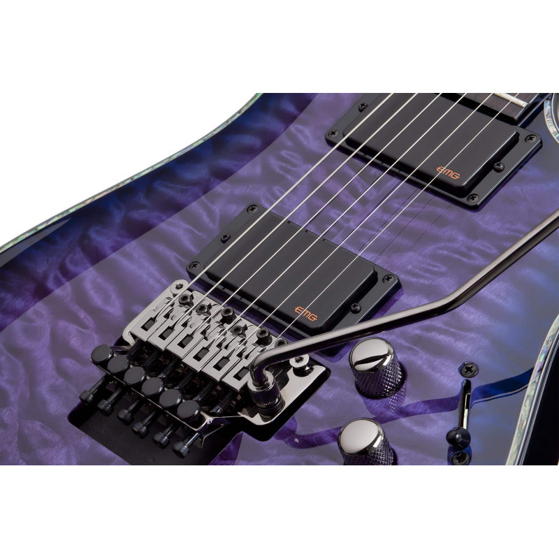 Hellraiser C-1 FR Guitarra Eléctrica Trans Purple Burst