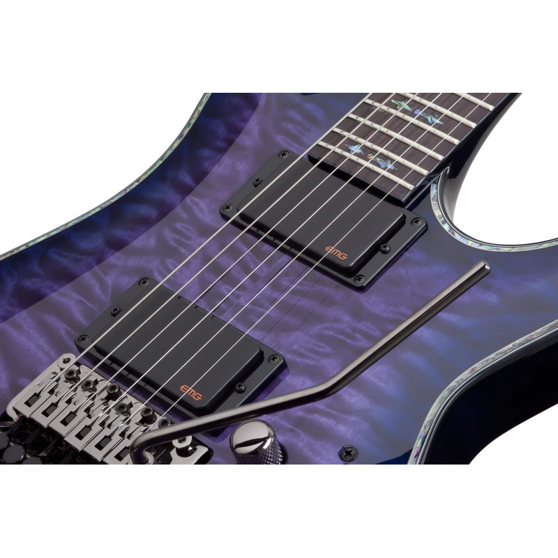 Hellraiser C-1 FR Guitarra Eléctrica Trans Purple Burst