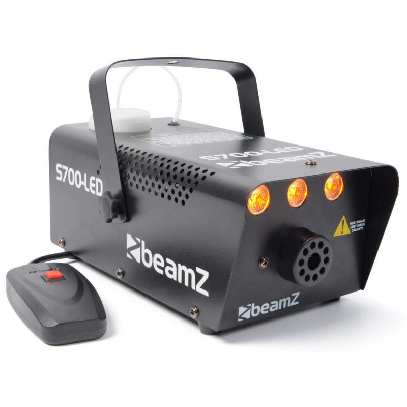 BeamZ S700-LED Máquina de humo con efecto llama 700 Watts. con Leds ambar que producen un efecto llamas.