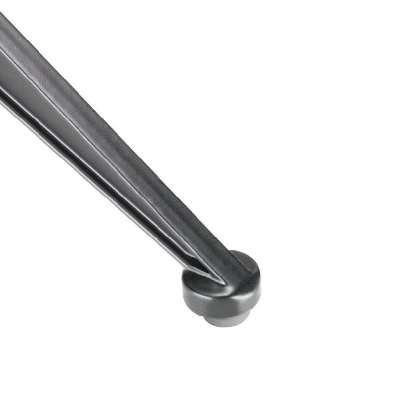 Pie de micrófono de sobremesa Adama Hall S8B plegable, de color negro y con pinza.