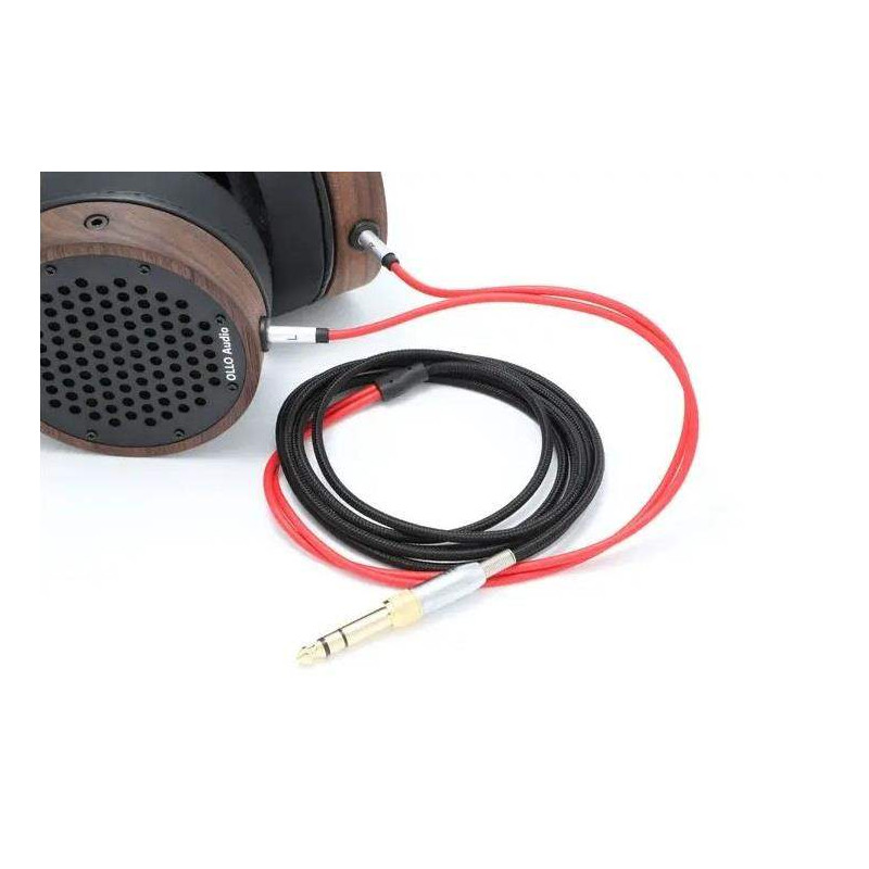 Auriculares de estudio abiertos Ollo Audio S4X fabricados con madera de Nogal, acero inoxidable y piel sintética.