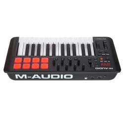 M-AUDIO OXYGEN 25 MKV, Teclado controlador 25 teclas sensibles a la velocidad,8 pads de disparo,8 Botones asignables, 2