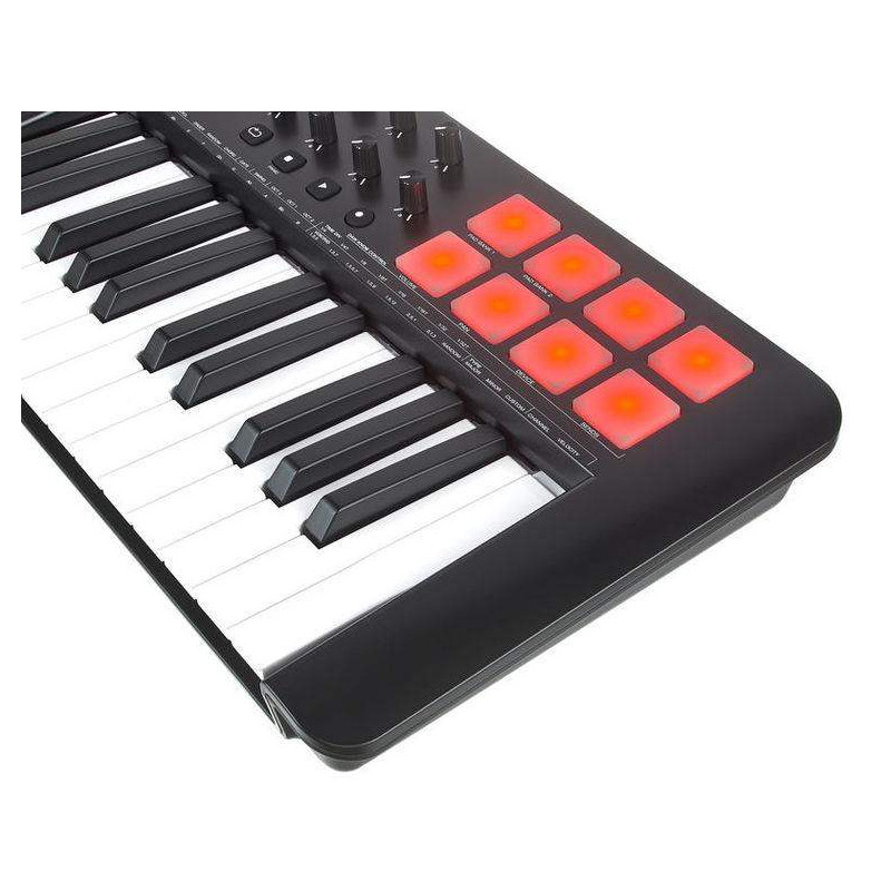 M-AUDIO OXYGEN 25 MKV, Teclado controlador 25 teclas sensibles a la velocidad,8 pads de disparo,8 Botones asignables,