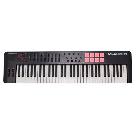 M-AUDIO OXYGEN 61 MKV Teclado Controlador 61 teclas sensibles a la velocidad,8 pads disparo ,8 botones asignables.