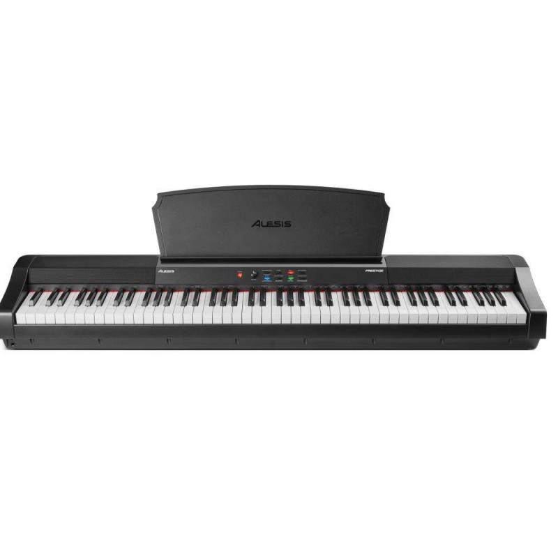 ALESIS PRESTIGE Piano digital de 88 teclas con Acción Martillo, Respuesta tactil ajustable, 16 voces, 128 Polifonia.