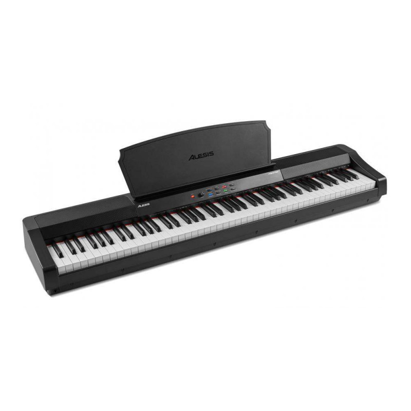 ALESIS PRESTIGE Piano digital de 88 teclas con Acción Martillo, Respuesta tactil ajustable, 16 voces, 128 Polifonia.