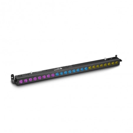 Cameo TRIBAR 400 IR Barra de LEDs tricolor 24 x 3 W con carcasa negra y mando a distancia por infrarrojos