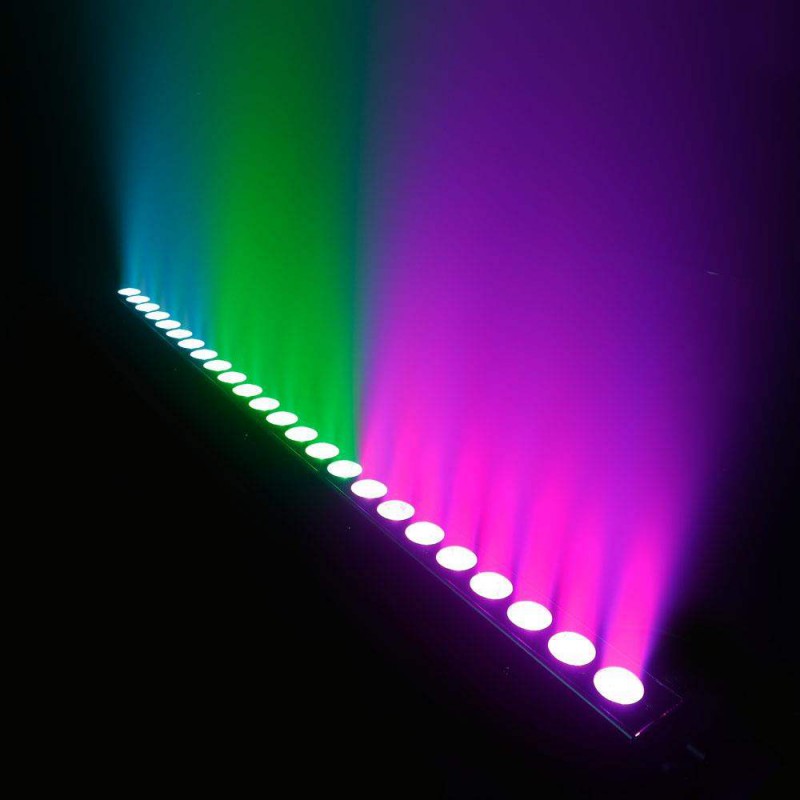 Cameo TRIBAR 400 IR Barra de LEDs tricolor 24 x 3 W con carcasa negra y mando a distancia por infrarrojos