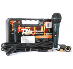 comprar Micrófono dinamico Cardiode POWER DYNAMICS PSM661, para voz,incluye cable, pinza y caja rígida. 2